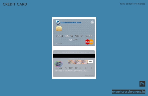 Lesotho Standard Lesotho Bank Mastercard Beispielvorschau